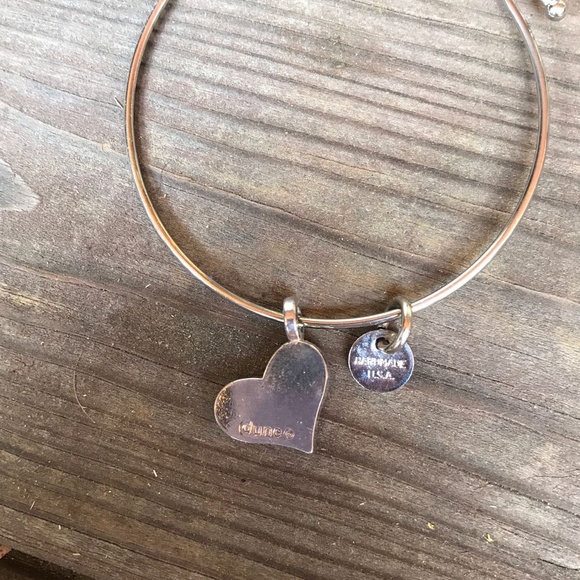 Dune .925 Silver Beach Sand Heart Bracelet Bangle - Picture 4 of 5